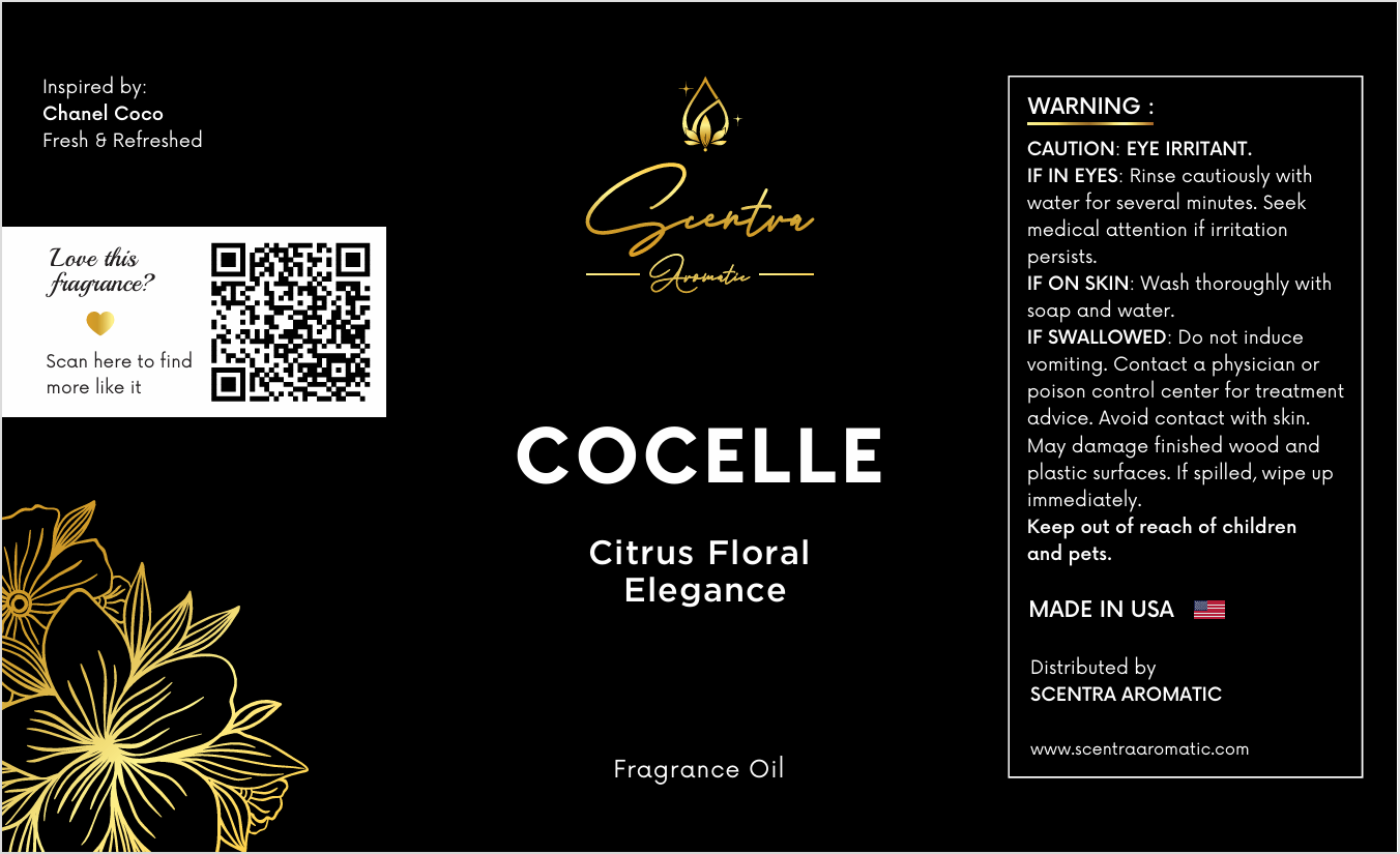 Cocelle Fragrance Oil inspired by Chanel Coco Citrus Floral Elegance