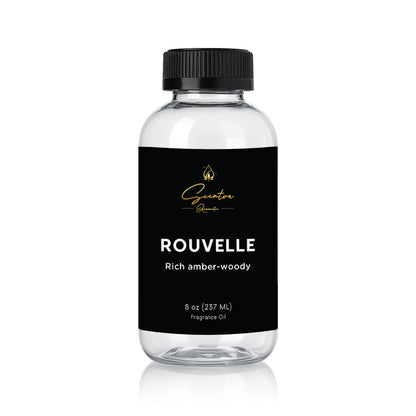 Guntre Rouvelle 8 oz rich amber-woody fragrance oil bottle