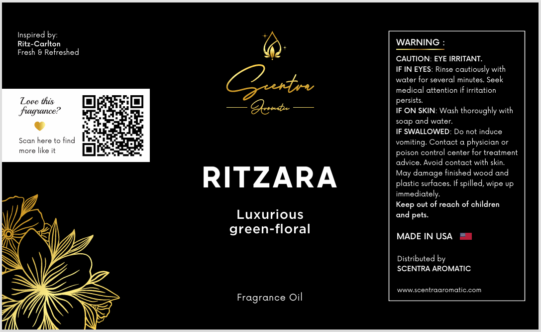 RITZARA Luxurious Green-Floral Fragrance Oil by Scentra Aromatic